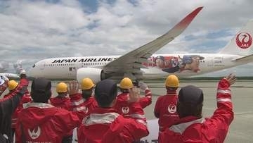 夢を乗せた2700回の空の旅　大谷翔平選手デザインのJALジェット機が10日で見納め　関係者らが別れ