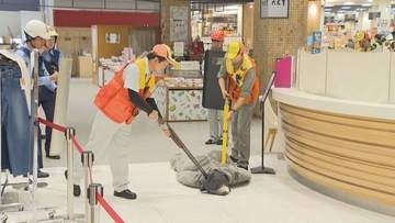 【訓練】ショッピングモールにクマ侵入、緊急銃猟を想定　旭川市「高度な射撃技術が求められる」