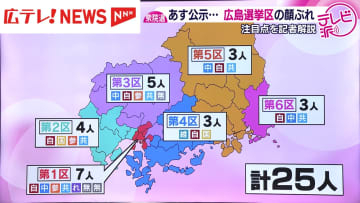 広島県内各選挙区の注目点を記者が解説　顔ぶれは