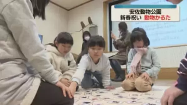 新春祝い「動物かるた」広島・安佐動物公園