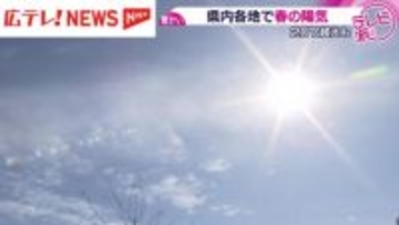広島県内各地で春の陽気　安芸太田町加計で最高気温21.1℃　 県北では梅の花も見頃
