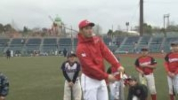 広島ゆかりの選手・ＯＢらが小学生に野球教室　広島県三次市