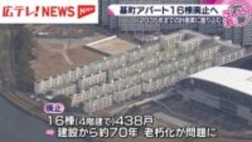 広島市中心部の市営基町アパート中層１６棟が廃止へ