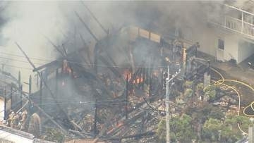 【速報】「家一軒燃えている。炎、煙が出ている」住宅で火事　広島市安芸区畑賀