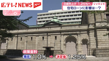 日銀利上げ1.25％へ　住宅ローンへの影響は