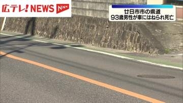 広島・廿日市市   93歳男性が車にはねられ死亡
