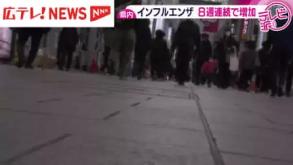 8週連続で増加　インフルエンザ患者数　広島県