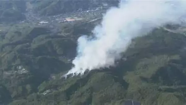 山林火災が発生　延焼続く　廃材の火が燃え広がったか　広島県福山市