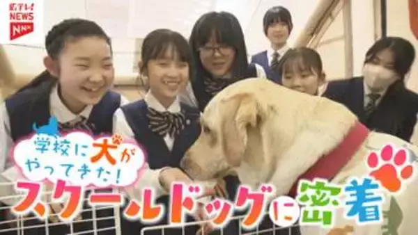 学校に犬がやってきた！　“スクールドッグ”に密着・広島市
