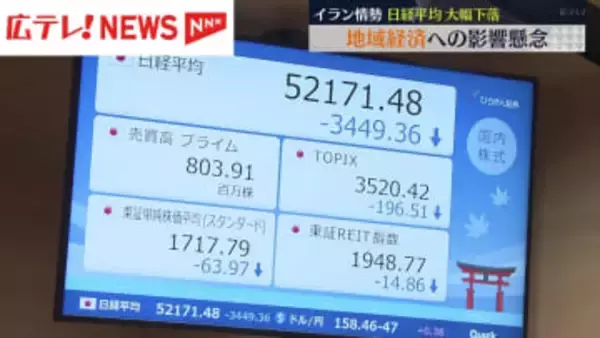 イランへの攻撃から1週間…広島地域経済への影響懸念も