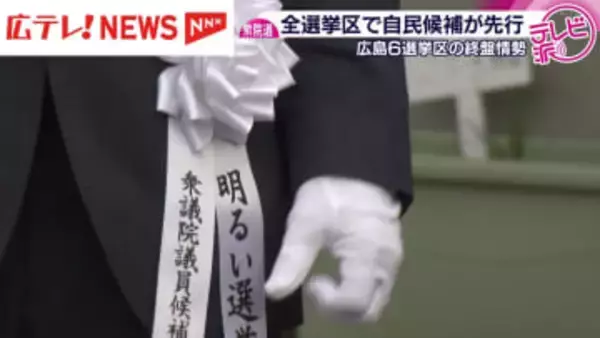 衆院選の終盤情勢　広島県内すべての小選挙区で自民候補が先行