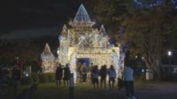 ひろしまドリミネーション試験点灯　約100万個のLEDが街を包む　開催は17日から・広島市