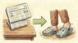 「新聞紙がスリッパに。避難所で役立つ「靴の折り方」を自衛隊が紹介⇨子どもと一緒に作れそう「これは便利」の声」の画像1