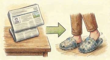 新聞紙がスリッパに。避難所で役立つ「靴の折り方」を自衛隊が紹介⇨子どもと一緒に作れそう「これは便利」の声