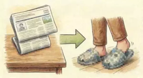 新聞紙がスリッパに。避難所で役立つ「靴の折り方」を自衛隊が紹介⇨子どもと一緒に作れそう「これは便利」の声