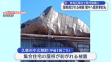 強風で屋根剥がれる被害・倒木も【岩手】