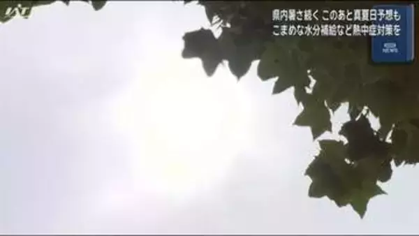 県内１１カ所で夏日に　暑さ続く　熱中症に注意を【岩手】