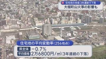 住宅地商業地ともに下落　地価調査結果【岩手】