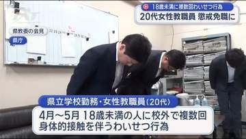 ”わいせつな行為”２０代教職員を懲戒免職処分【岩手】