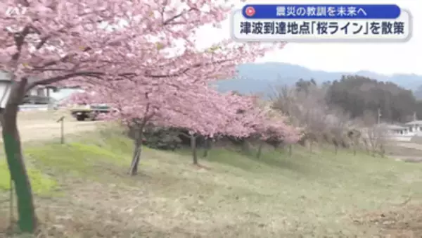 津波到達地点伝える「桜ライン」を散策【岩手・陸前高田市】