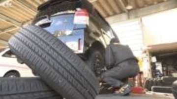 冬道に早めの備えを　タイヤ交換作業ピーク【岩手・盛岡市】