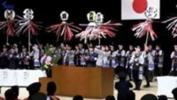 地域防災力向上へ団結誓う　間もなく大規模山林火災から1年迎える大船渡市で消防出初式　集まった420人が火防祈願の三本締め　岩手