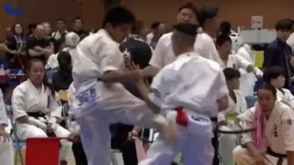 フルコンタクトの真剣勝負　恒例の実践空手道大会　幼児から一般まで1都8県42団体の約400人出場　岩手・大船渡市
