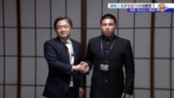 花園での戦いに闘志を燃やす盛岡工ラグビー部が盛岡市長を表敬、活躍を誓う　岩手