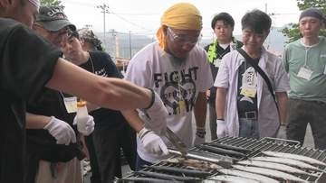 炎でなく熱でじっくりと　「さんま焼き師」の認定試験に全国から82人　本州トップクラスの水揚げ量誇るまちPRに一役　岩手・大船渡市