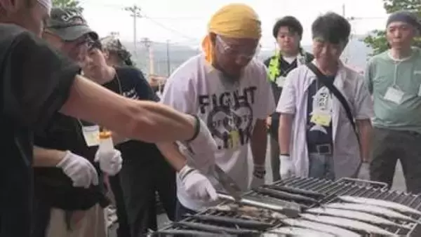 炎でなく熱でじっくりと　「さんま焼き師」の認定試験に全国から82人　本州トップクラスの水揚げ量誇るまちPRに一役　岩手・大船渡市