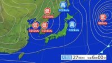 27日夜遅くから28日昼前にかけて大気の状態が非常に不安定となる見込み　雷と突風及びひょうに関する岩手県気象情報
