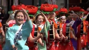 東北絆まつりが8年ぶりに盛岡で開幕　東北6県のまつり総勢1200人が熱く盛り上げる