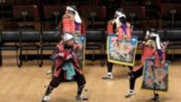 復興支援に感謝を込めて　大船渡の子どもたちが東京で「赤澤鎧剣舞」披露