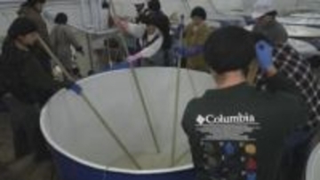 酒造会社で日本酒の仕込み作業を体験　参加者が酒造りの工程学ぶ　岩手・釜石市