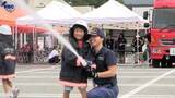 「目の前で防災ヘリが人命救助のデモ　消防・防災フェスタ開催　岩手・陸前高田市」の画像1