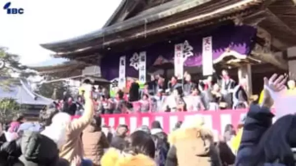 3日の節分を前に中尊寺で恒例の大節分会　北の若関が参加　岩手・平泉町