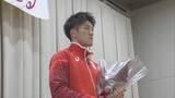 「ボクシング鳥谷部魁選手　母校・黒沢尻工で壮行式　アジア競技大会で日本初の80kg級メダル獲得を目指す」の画像1