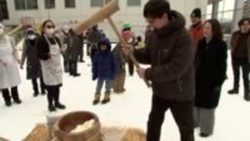 新春恒例　40年以上続く伝統の行事　三世代交流餅つき大会　盛岡市