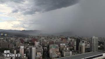 8日夕方　盛岡に記録的短時間大雨情報　人的被害なし