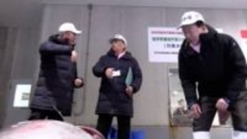 達増知事の仕事始めは大船渡市から　山林火災の復興や一年の豊漁を祈願　仮設住宅で被災者と懇談　岩手