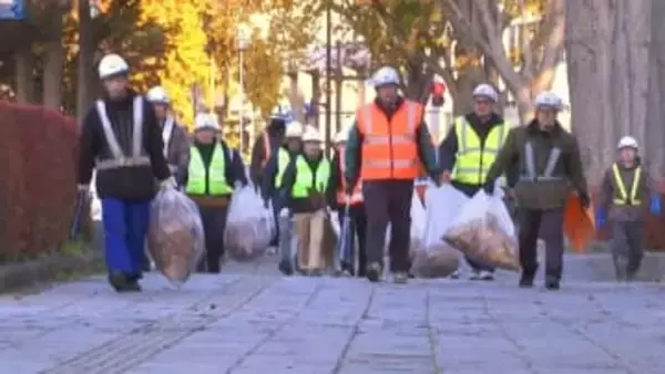 美しい景観の保全へ　官庁街でボランティアが恒例の落ち葉の清掃　今年はクマ対策も　盛岡市