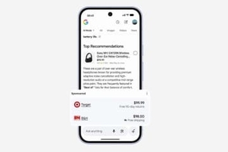 グーグル、AIモード検索に新型広告　関連ある商品を「スポンサード」表示
