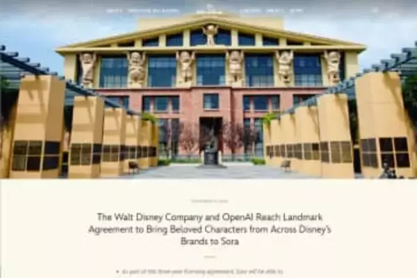 ディズニー、OpenAIに10億ドル出資　Soraでミッキーなどのキャラ動画生成