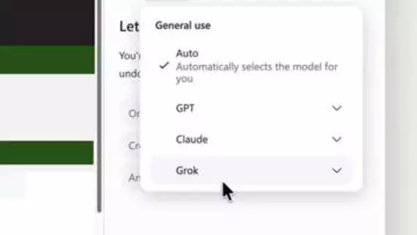 Microsoft、CopilotにGrok追加　プレビューで順次提供