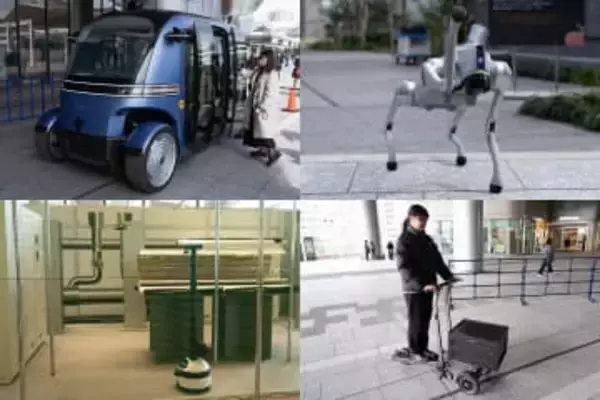高輪GWシティで“働く”ロボット・モビリティが集結　ロボバスから犬型まで