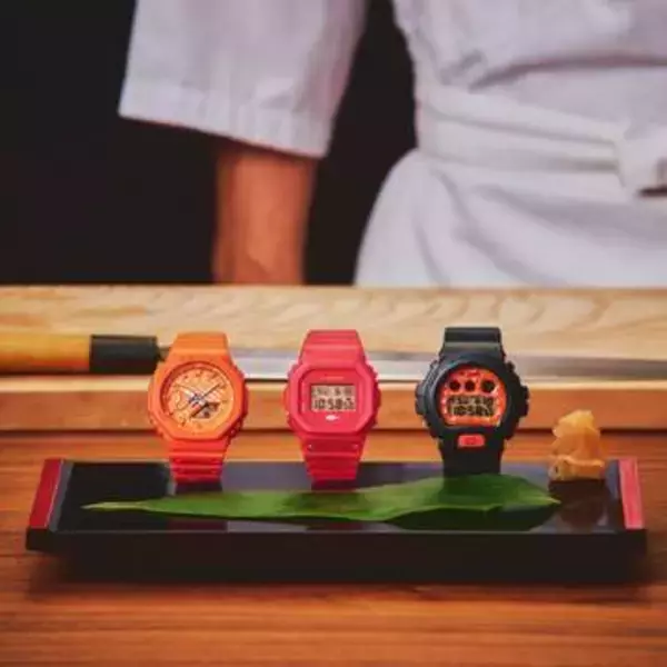 寿司ネタがモチーフの定番G-SHOCK　まぐろ・いくら・サーモン