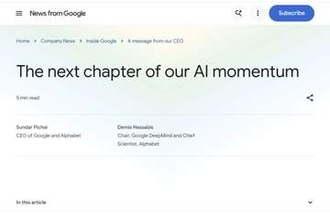 Google、AI推進体制を再編　ハサビス氏、ジェフディーン氏ら退任