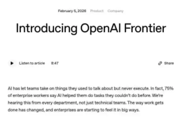 OpenAI、技術者を企業派遣して「AI同僚」を推進する「Frontier」