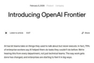 OpenAI、技術者を企業派遣して「AI同僚」を推進する「Frontier」