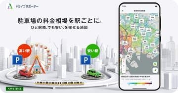 駅周辺の駐車料金を地図上で比較できる「駐車場料金相場マップ」　ナビタイム